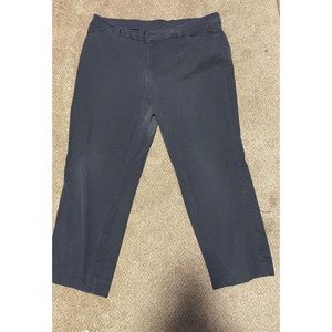 PLUS SIZE—Faded Glory Navy Blue Polka Dot Dress Pants (Size 18)